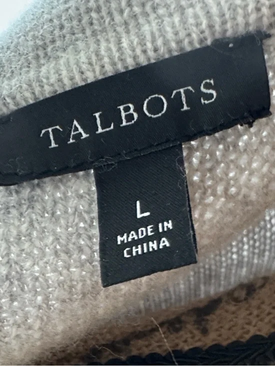 Talbots Light Gray Open-Front Knit Blazer - Picture 2 of 3